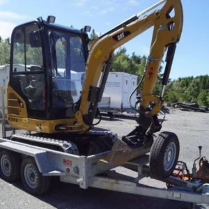 Caterpillar 301.7D + 3 Löffel + Anhänger 2017